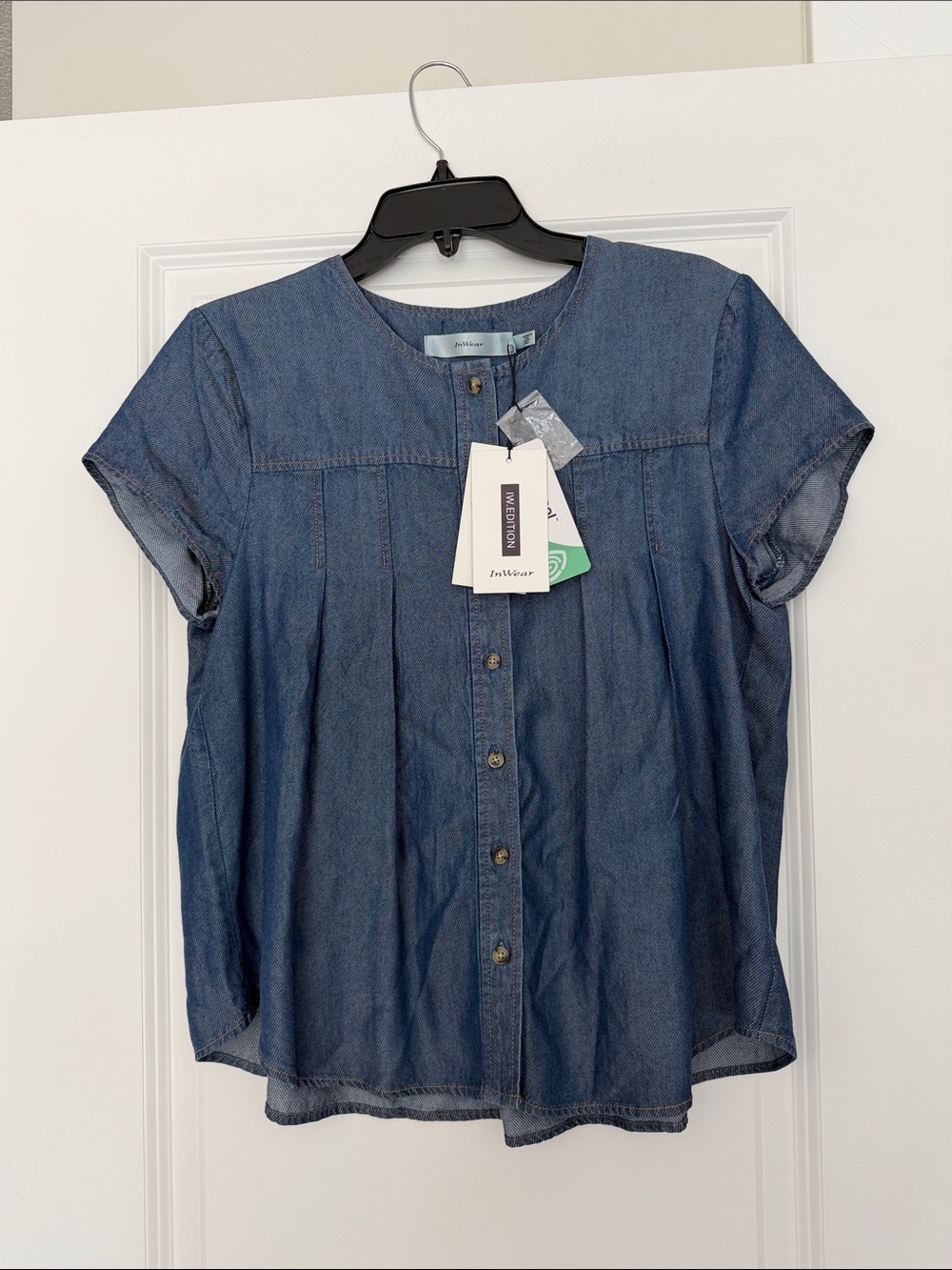 InWear adorable top in lightweight denim tensely